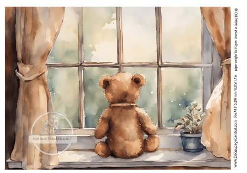 A4 The Waiting Rice Paper DC198 - Decoupage Central