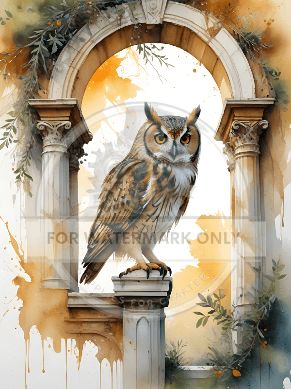 A4 Tuscan Owl Rice Paper DC714 - Decoupage Central