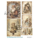 A4 Victorian Christimas Multi Rice Paper Milky Valley ID 487 - Decoupage Central