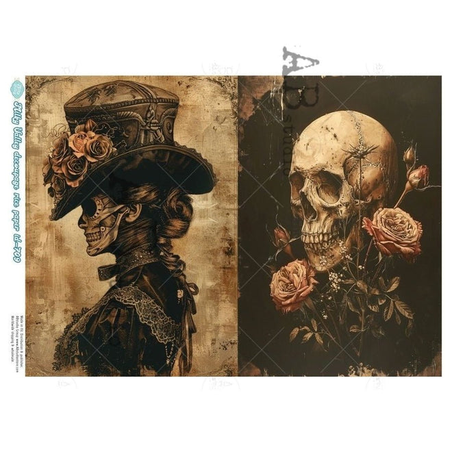 A4 Victorian Muse Multi Milky Valley ID709 - Decoupage Central