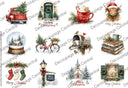 A4 Vintage Christmas Elements Rice Paper DC1019 - Decoupage Central
