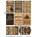 A4 Vintage Halloween Signs Milky Valley Rice Paper ID 1314 - Decoupage Central