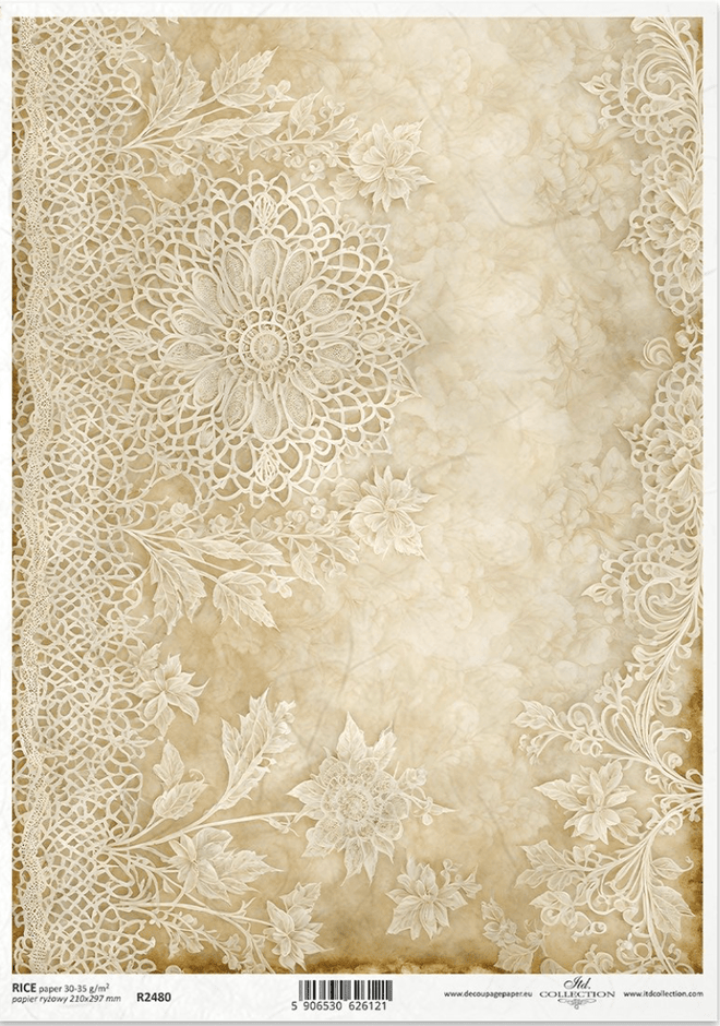A4 Vintage Lace 2 From ITD Collection R2480 - Decoupage Central