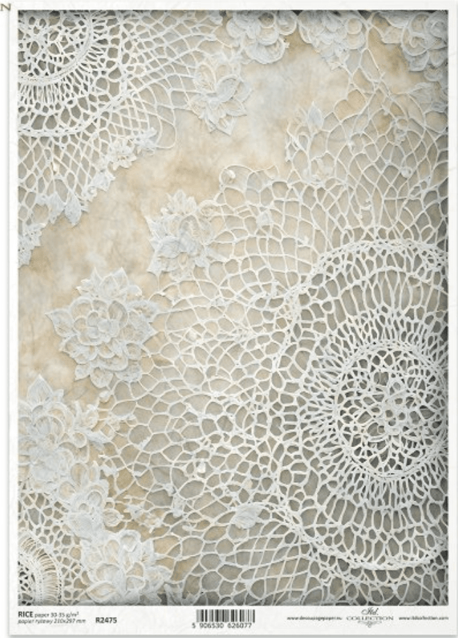 A4 Vintage Lace Magic Background From ITD Collection R2475 - Decoupage Central
