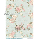 A4 Vintage Rose Background Milky Valley Rice Paper ID48 - Decoupage Central