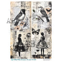 A4 Vintage Silhouette Story Quad Milky Valley ID643 - Decoupage Central