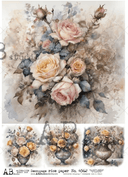 A4 Watercolor Bouquet Rice Paper 4562 - Decoupage Central
