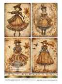 A4 When 4 Scarecrows are Better than 1 Rice Paper DC163 - Decoupage Central