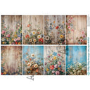 A4 Wildflower Whimsy Beadboard Multi Milky Valley 741 - Decoupage Central