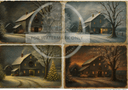 A4 Winter Barn Nights Rice Paper DC833 - Decoupage Central