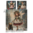 A4 Winter Woodland Fairies Rice Paper AB Studios 6270 - Decoupage Central