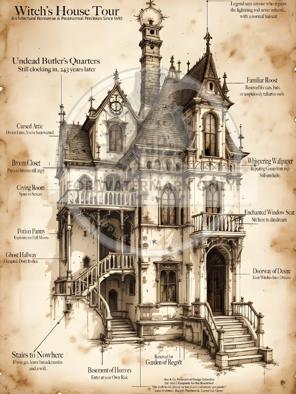 A4 Witch's House Tour Rice Paper DC737 - Decoupage Central