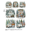 A4 Woodland Christmas Charm Multi AB Studios 6235 - Decoupage Central