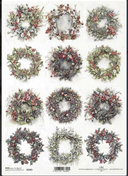 A4 Wreaths , ITD Rice Paper R2283 - Decoupage Central