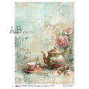 A4LPP 607 Parisian Tea Garden Rice Paper - Decoupage Central
