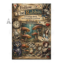 AB Studios Follow the Rabbit Cut & Collage Book Part 2 journaling/cardmaking/crafting 50 pages - Decoupage Central