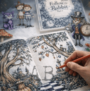 AB Studios Follow the Rabbit Cut & Collage COLORING Book for journaling/cardmaking/ crafting - Decoupage Central