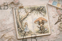 AB Studios Follow the Rabbit Cut & Collage COLORING Book for journaling/cardmaking/ crafting - Decoupage Central
