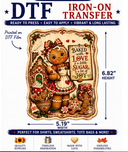Baked with Love DTF Iron-On Transfer 5.19"x 6.82" - Decoupage Central