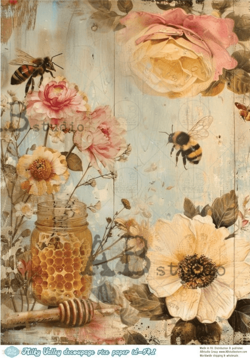 Bees and Honey Bundle: All 3 A4 designs in one click - Decoupage Central