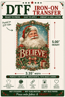 BELIEVE DTF Iron-On Transfer 3.35"x 5" - Decoupage Central