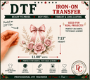 Blush & Bloom DTF Iron-On Transfer 11" x 9.80" - Decoupage Central