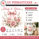 Blush & Bloom UV DTF PermaSticker 4.55" x 4.05" - Decoupage Central