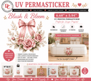Blush & Bloom UV DTF PermaSticker 6.68" x 5.94" - Decoupage Central