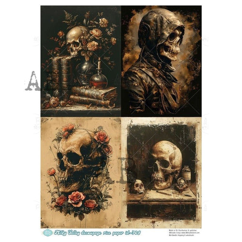 Bundle: Dark Academia , 3 A4 Designs - Decoupage Central