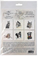 Cat and Dog, ITD Mini Decoupage Set: 5.8 inch/6 pages - Decoupage Central