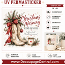 Christmas Morning UV DTF PermaSticker 4.18" x 4.17" - Decoupage Central