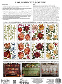 COLLAGE DE FLEURS , Rub on Transfer 12" x16" Pad, 8 pages - Decoupage Central