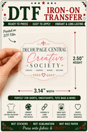 Creative Society DTF Iron-On Transfer 3.14"x 2.5" - Decoupage Central