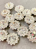Crystal Floral Accent Gems – Decorative Finishing Embellishments (50 pieces) - Decoupage Central
