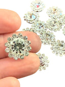 Crystal Floral Accent Gems – Decorative Finishing Embellishments (50 pieces) - Decoupage Central