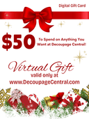 Decoupage Central Christmas Gift Card - Decoupage Central