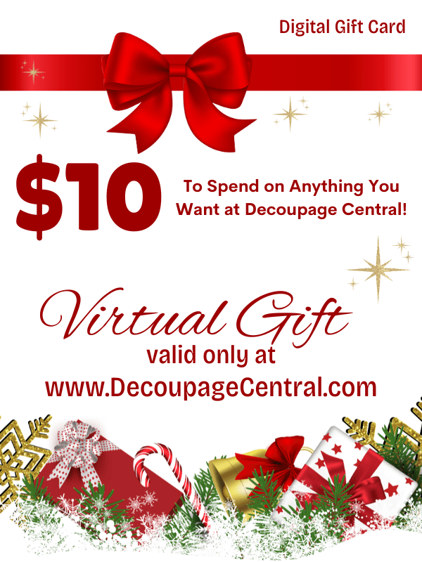 Decoupage Central Christmas Gift Card - Decoupage Central