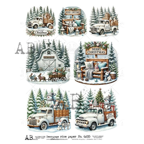 A4 Woodland Christmas Charm Multi AB Studios 6235