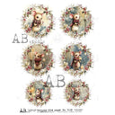 A4 AB 7093 Christmas Mouse Rice Paper