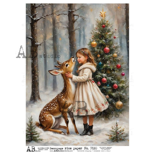 A4 Woodland Christmas Blessing AB Studios 7110