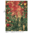 A4 AB AB 7276 Christmas Holly Grunge