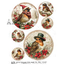 A4 AB AB 7314 Dapper Christmas Robins