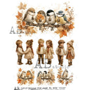 A4 Fall Friendships AB Studios Rice Paper 8042
