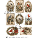 A4 Winter Songbirds AB Studios Rice Paper 8070