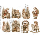 A4 Victorian Christmas Treasures AB Studios Rice Paper 8075
