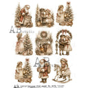 A4 AB 8076 A Victorian Christmas Rice Paper