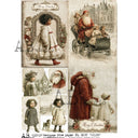 A4 AB AB 8097 Christmas with Father Claus Rice Paper