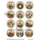 A4 Christmas Country Medallions Milky Valley Rice Paper ID 1295