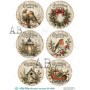 A4 Robin’s Christmas Milky Valley Rice Paper ID 1296