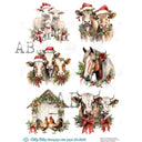 A4 Christmas on the Farm Milky Valley Rice Paper ID 1309
